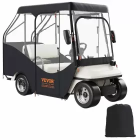 Vevor 840349981703 Golf Cart Enclosure 420d Polyester Driving With 4-sided Transp Vevor 840349981703 Golf Cart Enclosure 420d Polyester Driving With 4-sided Transp
