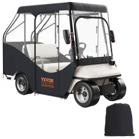 Vevor Kshgefczgmdjb8oz9 4 Passenger Golf Cart Cover Waterproof Driving Enclosure 420d Polyester