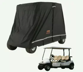 Vevor Qfbsgefczgmd7y5a6 4 Passenger Golf Cart Cover 600d Polyester Waterproof Universal Fits