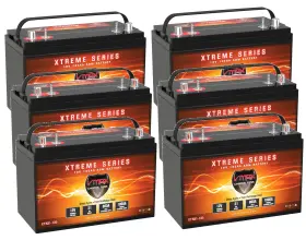 Vmax Tanks Xtr31-135-6 Qty6 Xtr31-135 Sae Gem E2 E4 E6 Es El Elxd Car 12v Agm Dry Battery 135ah Ea