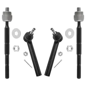 Wedoauto Wdem00221-4 4pcs Front Inner Outer Tie Rods End Links Left Driver And Right Passenger Set F