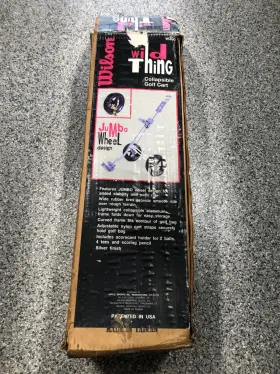 Wilson / Apple Sports W-380 W380 Vintage Wild Thing Golf Push Pull Cart Folding Collapsible New Nos