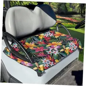 Wismoutput Wi-hn12904cz47-33 Golf Cart Seat Covers Keep Warm Towel Tropical Flowers Plants