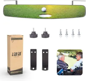 World 9.99 Mall 688209763560 16.5 Inch Universal Golf Cart Rear View Mirror Convex Panoramic Wide Angle Rearview
