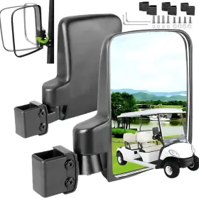 Wuko-hunt 445023590559 Golf Cart Side Mirrors 2025 Upgrade No Drilling 180 Degree Rotation And Foldabl