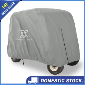 X Autohaux 731618727392 Pack Of 1 Golf Cart Protective Cover Waterproof Sun Resistant 285x122x168cm Gray