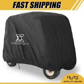 X Autohaux 731618735335 One Waterproof Outdoor Sun Rain Resistant Golf Cart Protective Cover Universal