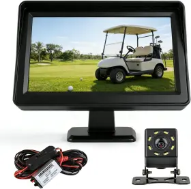 Xislet Auto Parts Xzgc008-1 Golf Cart Backup Camera Waterproof Accessories With 4.3 Inch 16 9 Monitor