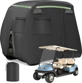 Xoxocos 445028076096 Golf Cart Cover 2 2/4/4 Passenger Heavy Duty 600d Fit Ezgo Club Car Yamaha Go Xoxocos 445028076096 Golf Cart Cover 2 2/4/4 Passenger Heavy Duty 600d Fit Ezgo Club Car Yamaha Go