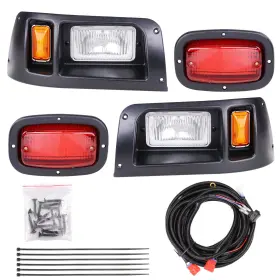 Yescom 04gcl002-ds-06.v1 Halogen Headlights And Led Tail Lights Kit Fit Club Car Ds 1993-up Model Golf Cart