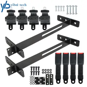 Yibei-tech Yi177667t Retractable Belts Kit With Bracket Fit For 4 Passenger Ezgo Yamaha Golf Club Car