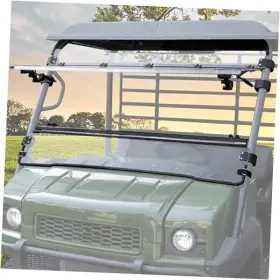 Yjlamp Zp-yj-031011-013 Flip Up Windshield For Kawasaki Mule 4000 4010 2009-2026 Clear 1/5 Inch Hard