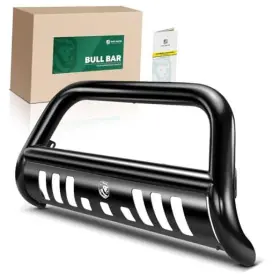Ytautoparts Yhtbur0030 3 Inch Bull Bar Push With Skid Plate Light Mount Fit Chevy And Gmc Alloy Steel