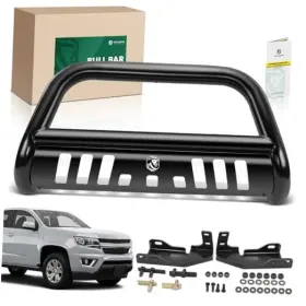 Ytautoparts Yhtbur0089 3 Inch Bull Bar Push With Skid Plate Light Mount Fit Chevy Models Alloy Steel