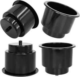 Yuanhe Pslch-black-4 4 Pcs Cup Holder Insert With Drain Rv Boat Car Couch Golf Cart Elegant Black New Yuanhe Pslch-black-4 4 Pcs Cup Holder Insert With Drain Rv Boat Car Couch Golf Cart Elegant Black New