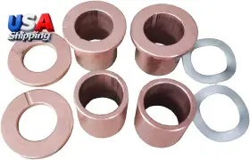 Yuirui 445012137185 Golf Cart Upper&lower Spindle Bronze Bushing King Pin Fits Clu