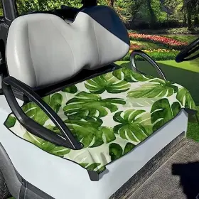 Yuuxorilu Yu-cz47-1-14 Golf Cart Seat Covers Towel Universal Fit Monstera