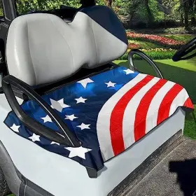 Yuuxorilu Yu-cz47-2-01 Golf Cart Seat Covers Towel Novelty American Flag