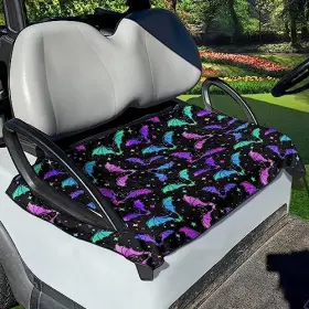 Yuuxorilu Yu-hncz47-1-09 Golf Cart Seat Covers Halloween Gothic Bat Printed