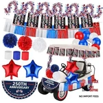 Lunmon 38 Pcs 250th Anniversary Parade Golf Cart Decoration Kit Bunting Fresh. Fixed Price $44.83.