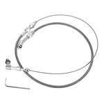 24" Stainless Braided Throttle Cable Kit, Adjustable Accelerator Cables With .... Fixed Price $17.82.