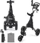 Tivor 3 Wheel Golf Push Cart, Lightweight Cart One-click Folding, Adju. Fixed Price $114.35.