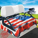 Yokyhom American Flag Golf Cart Seat Covers Patriotic Usa Microfiber. Fixed Price $34.99.