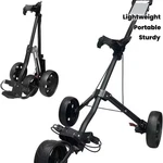 Folding 3-wheel Golf Push Cart, Lightweight Trolley With Scorecard Holder & Adju. Fixed Price $85.99.
